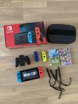 Nintendo switch jätte bra skick + 2 spel