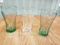 Coca Cola Glas Samlar glas med relief 3 st