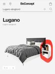 2 st BoConcept sängbord LUGANO  grå/valnöt