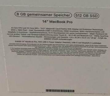 Macbook Pro M3 512GB 8GB ny