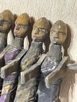 Storyteller puppets - row of ancestors - Wood -India