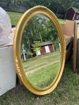 stor spegel guldfärgad ram