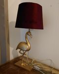 Elegant bordslampa flamingo sammetsskärm