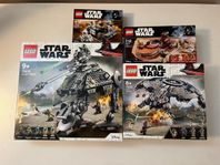 LEGO STAR WARS 4 kompletta byggen med kartong och manual