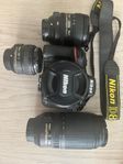 Kamera Nikon D800 med massa utrustning