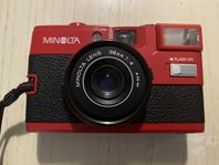 Minolta Hi-Matic GF Vintage 38mm film foto kamera. 1984
