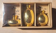 12 st vaser i guld mellan 6-12 cm