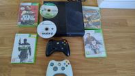 Xbox 360s 250gb 6 spel 2hk