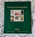 Ej använda frimärken i mapp: Svenska frimärkshäften 1990