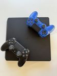 PS4 slim inkl 2 kontroller