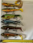 6 st. hybridbeten och 10 st. jerkbaits