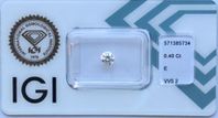 Diamant (Natural) - 0.40 ct - Rund - E - VVS2 - *3EX*