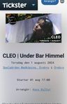 Cleo - 2st biljetter Örebro Torsdag 1/8