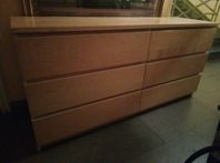 Malm chest of drawers brown 