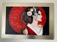 Geisha- Oljemålning på duk signerad