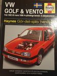 VW golf o vento gör det själv handbok 1992-1998 120kr