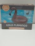 Enjoy Summer Gold Flamingo 118cm uppblåsbar i oöppnat skic