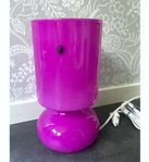 Ikea LYKTA cerise lila glas bordslampa handgjord vintage