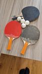 2 pingisracket och bollar