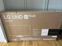 LG UHD AI ThinQ 43UR91 nyskick oöppnad