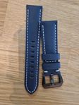 Klockarmband 22mm för Panerai mörkblå Nylon Canvas Kolfib