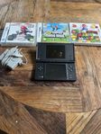 Nintendo DS + 3 spel och laddare