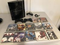 PS3 Paket till salu - Konsol, 2 kontroller och 13 spel