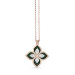 Ny! Roberto Coin Princess Flower Pendant diamond malachite