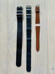 Natoband & läderband modell ”ranger” 20-24mm