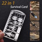 22 i 1 överlevnadskort Survival Card NYTT 