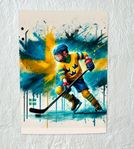 Ishockeymatch - A4 Premium Glansigt Papper (utan ram)