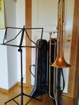 Slide trombon med quart-ventil