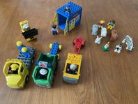 Duplo- lastbilar, traktor, polis station, djur, gubbar etc