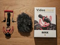 Røde VideoMicro, mikrofon, hög ljudkvalitet. Fint skick!