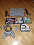 PlayStation 1  komplett inkl 4st spel,  fungerar felfritt 