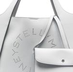 Stella McCartney The Logo Bag Vegan Skinn Ljusblå