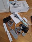 Nintendo Wii med spel och många olika tillbehör