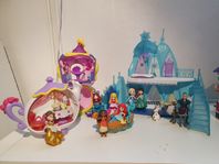 Disneyfigurer, prisessdockor, djur och Pipphusmöbler.