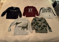 5 sweatshirts/tröjor 110/116