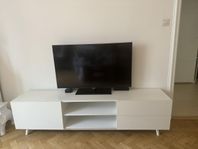 TV-bänk vit, 200 cm lång, furniturebox