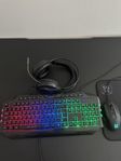 gaming set med RGB-belysning