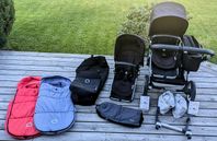 Bugaboo donkey duo 3 med massor av tillbehör