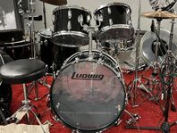 Ludwig Vistalite solid black vintage 70-tal