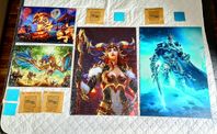 4 st Displate Metallaffischer - World of Warcraft