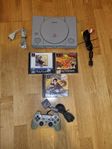 PlayStation 1 komplett , 3st spel 1 kontroll