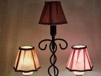 VTG FINA LAMPSKÄRMAR ROSA TILL DIN GAMLA BORDSLAMPA LAMPETT