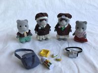 Bus Driver and Conductor + 2 barn - Sylvanian Families