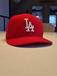 Röd New Era Los Angeles Dodgers fitted keps