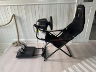 Gamingstol racingstol ratt pedaler i mycket gott skick 