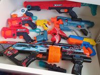 10 st nerf Guns med skott 